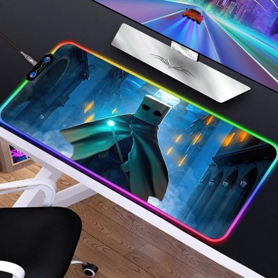 Little Nightmares Large RGB Gaming Mouse Pad XXL LED Mause Pad PC Gamer Mouse Carpet Big 18 - Little Nightmares Merch