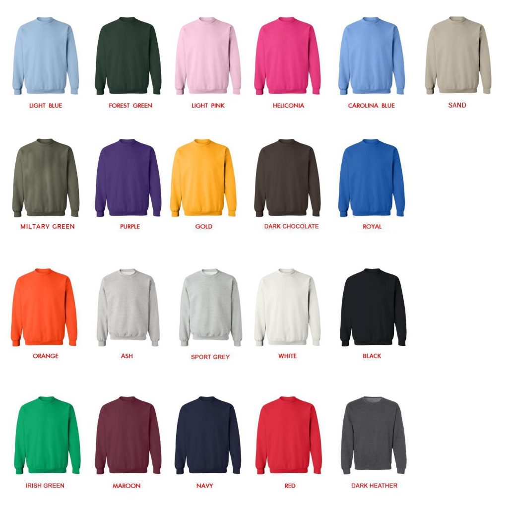 sweatshirt color chart - Little Nightmares Shop